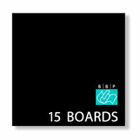 Bazzill Basics - 8 x 8 Black Board - Chipboard Pack - 15 Sheets