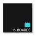 Bazzill Basics - 8 x 8 Black Board - Chipboard Pack - 15 Sheets