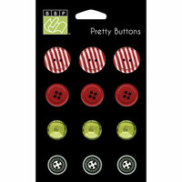 Bazzill - Holiday Style Collection - Christmas - Pretty Buttons