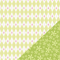 Bazzill Basics - Divinely Sweet Collection - 12 x 12 Double Sided Paper - Argyle Green