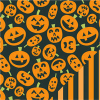 Bazzill Basics - Spooky and Kooky Collection - Halloween - 12 x 12 Double Sided Paper - Cackle-Lanterns