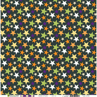 Bazzill Basics - Spooky and Kooky Collection - Halloween - 12 x 12 Double Sided Paper - Starry Sky