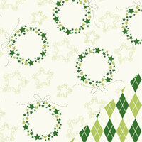 Bazzill Basics - Holiday Style Collection - Christmas - 12 x 12 Double Sided Paper - Christmas Wreath