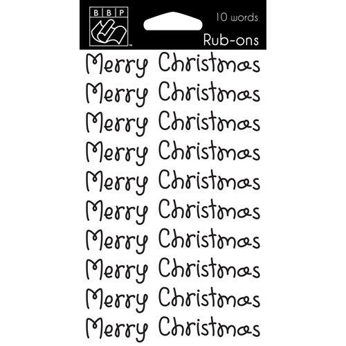 Bazzill - Christmas - Rub Ons - Merry Christmas