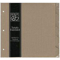 Bazzill Basics - 8 x 8 Cardstock Divider Pages with Tabs - Set of 5 - Quicksand