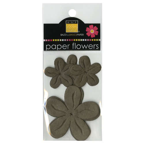 Bazzill - Paper Flowers - Posies - Brown