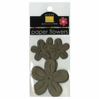 Bazzill - Paper Flowers - Posies - Brown