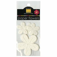 Bazzill - Paper Flowers - Posies - White