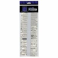 Bazzill Basics - Just the Edge - 12 Inch Cardstock Strips - Perfectly Pleated - Newsprint