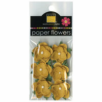 Bazzill Basics - Janet Hopkins - Wayfarer Collection - Paper Flowers - Yukon Gold