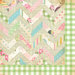 Bazzill - Margie Romney-Aslett - Vintage Marketplace Collection - 12 x 12 Double Sided Paper - Quilted Chevron