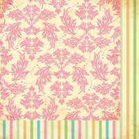 Bazzill Basics - Margie Romney-Aslett - Vintage Marketplace Collection - 12 x 12 Double Sided Paper - Feather Brocade