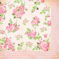 Bazzill - Margie Romney-Aslett - Vintage Marketplace Collection - 12 x 12 Double Sided Paper - Garden Trellis