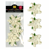 Bazzill Basics - Paper Flowers - 2 Inch Twisted Flower - Natural