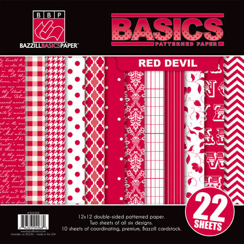 Bazzill Basics - Basics Collection - 12 x 12 Assortment Pack - Red Devil