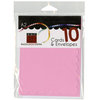 Bazzill - Cards and Envelopes - 10 Pack - A2 Scallop - Guava Sensation