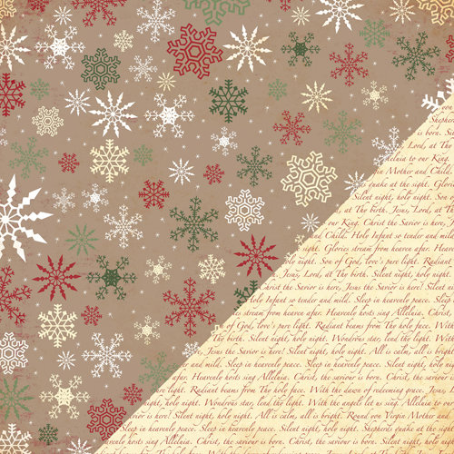 Bazzill - Margie Romney-Aslett - Believe Collection - Christmas - 12 x 12 Double Sided Paper - Blizzard