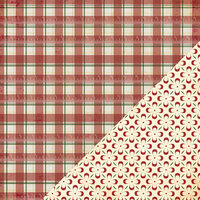 Bazzill - Margie Romney-Aslett - Believe Collection - Christmas - 12 x 12 Double Sided Paper - Plaid Ruler