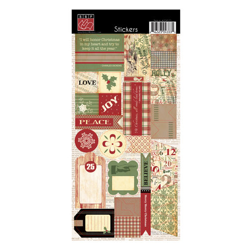 Bazzill Basics - Margie Romney-Aslett - Believe Collection - Christmas - Cardstock Stickers