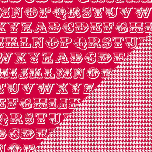 Bazzill - Basics Collection - 12 x 12 Double Sided Paper - Red Devil - Alphabet Soup