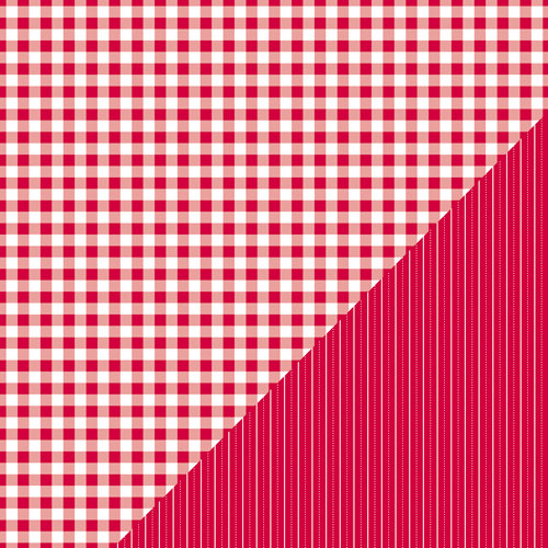 Bazzill - Basics Collection - 12 x 12 Double Sided Paper - Red Devil - Picnic Plaid