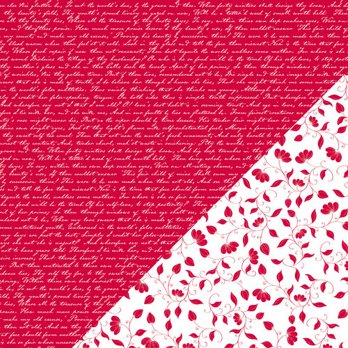Bazzill Basics - Basics Collection - 12 x 12 Double Sided Paper - Red Devil - Sonnet