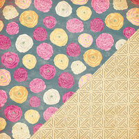 Bazzill Basics - Miss Teagen Sue Collection - 12 x 12 Double Sided Paper - Ranunculus