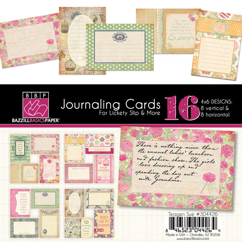 Bazzill Basics - Miss Teagen Sue Collection - Lickety Slip - 4 x 6 Journaling Cards