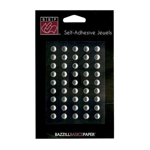 Bazzill Basics - Self Adhesive Jewels - 6 mm - Clear