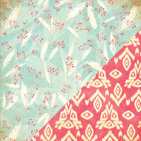 Bazzill Basics - Margie Romney Aslett - Ambrosia Collection - 12 x 12 Double Sided Paper - Feather Berry