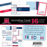 Bazzill Basics - Freedom Collection - Lickety Slip - 4 x 6 Journaling Cards