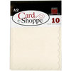 Bazzill - Card Shoppe - Cards and Envelopes - 10 Pack - A2 Scallop - Butter Mints