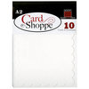 Bazzill Basics - Card Shoppe - Cards and Envelopes - 10 Pack - A2 Scallop - Marshmallow