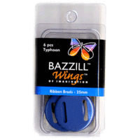 Bazzill Basics - Ribbon Brads - Round - Typhoon 25 mm