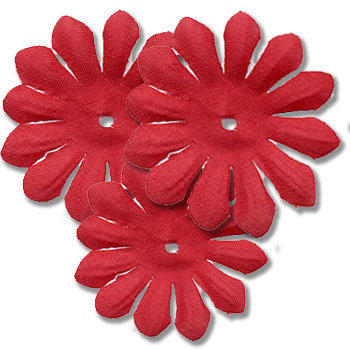 Bazzill Basics - Bitty Blossoms Flowers - Approximately 35 Pieces - Ruby Red