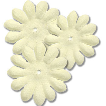 Bazzill Basics - Bitty Blossoms Flowers - Approximately 35 Pieces - French Vanilla