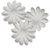 Bazzill Basics - Bitty Blossoms Flowers - Approximately 35 Pieces - White