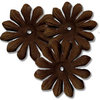 Bazzill Basics - Bitty Blossoms Flowers - Approximately 35 Pieces - Brown