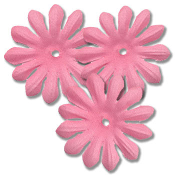 Bazzill Basics - Bitty Blossoms Flowers - Approximately 35 Pieces - Chablis