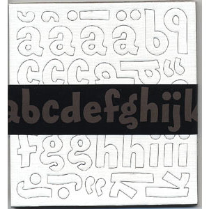 Bazzill Basics - Chipboard Alphabet - Magarita - Bazzill White