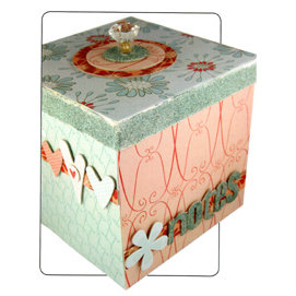 Bazzill Basics - Creative Escape - Heidi Swapp - Greeting Card Storage Box - Class by Tena Sprenger - Does not include color copies and glitter, CLEARANCE