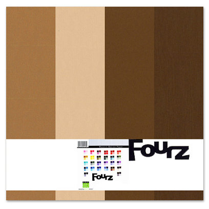 Bazzill - Fourz Multi-Packs - 12 x 12 - Chocolate