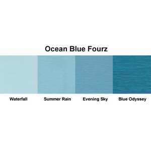 Bazzill Basics - Fourz Multi-Packs - 12 x 12 - Ocean Blue