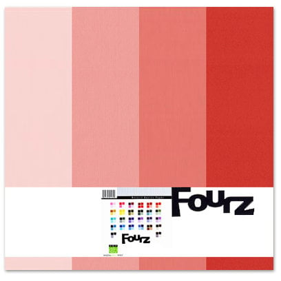Bazzill - Fourz Multi-Packs - 12 x 12 - Strawberry