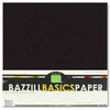 Bazzill Basics - Bulk Cardstock Pack - 25 Sheets - 12 x 12 - Black