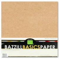 Bazzill Basics - 12 x 12 Cardstock Pack - Smooth Texture - Speckle - Kraft - 25 Pack