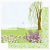 Best Creation Inc - A Walk in the Garden Collection - 12 x 12 Double Sided Glitter Paper - Tea Time