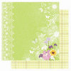 Best Creation Inc - A Walk in the Garden Collection - 12 x 12 Double Sided Glitter Paper - Butterfly Love