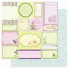 Best Creation Inc - A Walk in the Garden Collection - 12 x 12 Double Sided Glitter Paper - Spring Tags
