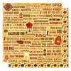Best Creation Inc - Barbeque Collection - 12 x 12 Double Sided Glitter Paper - Barbeque Words